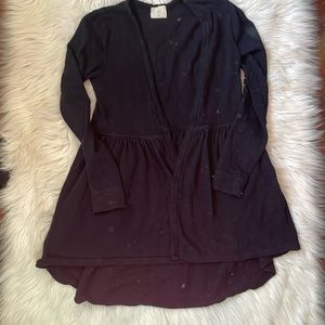 Anthropologie Navy Cardigan xs